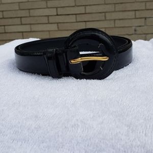 Vintage BG Street black patent leather belt.